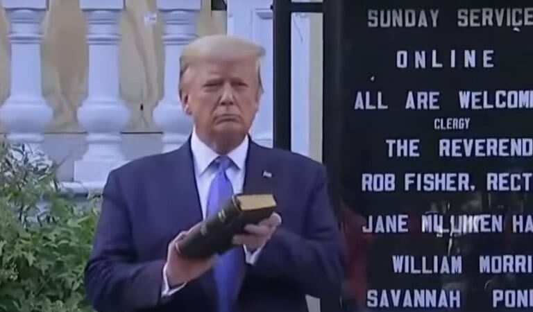 Donald Trump Marks Holy Week By Bringing His Casino, Steaks, Airline, University Magic To Selling $60 Bibles