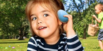 Kids Excitedly Shake Easter Eggs Next To Ear To Find Ones Hiding Ham