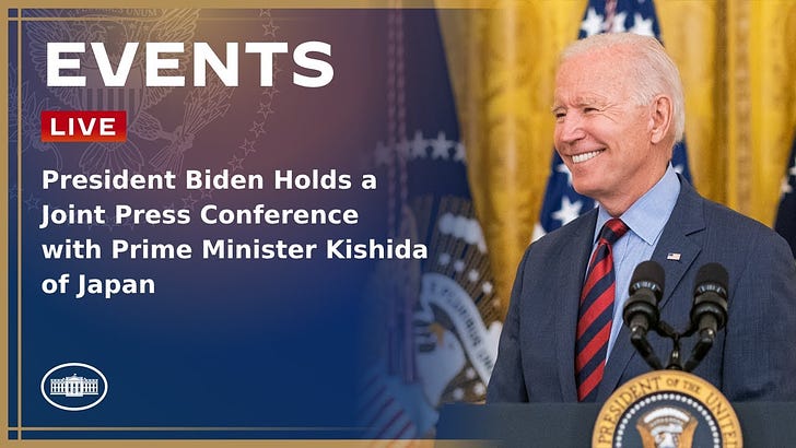 LIVE: Biden And The Japanese Prime Minister, Doing Their Stately Things