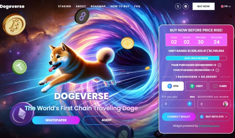 New Meme Coin ‘Dogeverse’ Launches Crypto Presale, Raises $1.5 Million In 72 Hours