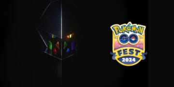 Pokémon Necrozma looms in the background of the advertising of Pokémon Go Fest 2024