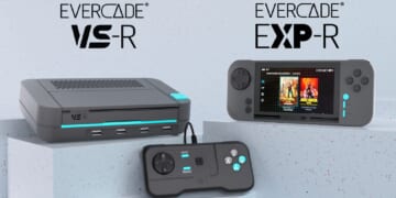 Product shot of the new Evercade consoles