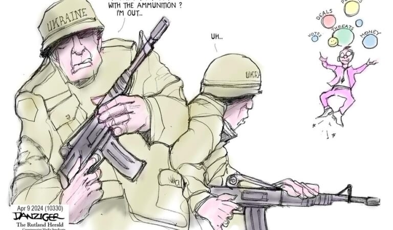Cartoon: The ammunition guy